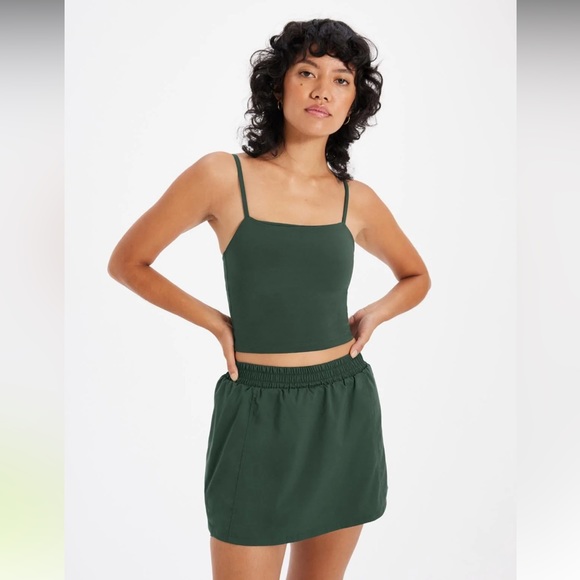 NWT Girlfriend Collective Moss Birdie Woven Skort - Picture 3 of 10